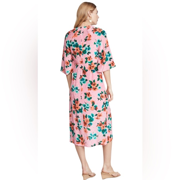 ESSENTIEL ANTWERP | Vayen Draped Detail Dress in Firenze Fraise, Size 4 - Picture 4 of 13